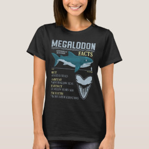 Camiseta Megalodon Hechos Meg Fósil De Dientes De Tiburón P