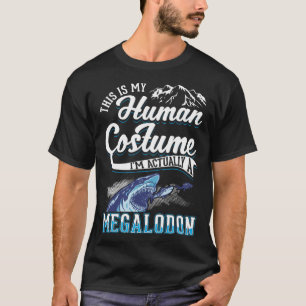 Camiseta Megalodon Human Costume Halloween Megalodon