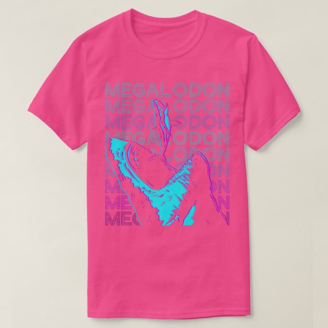 Camiseta Megalodon Shark Retro (Diseño del anverso)