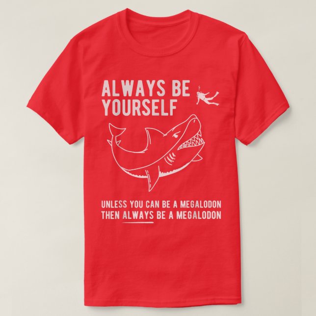Camiseta Megalodon Tiburón mordió gracioso Meg Tiburón muer (Diseño del anverso)