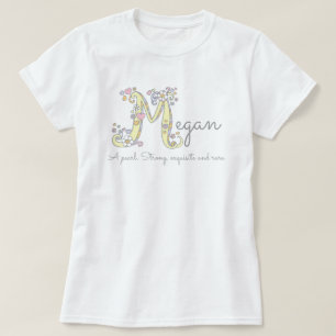 Camiseta Megan chicas M nombre significa personalizado tee