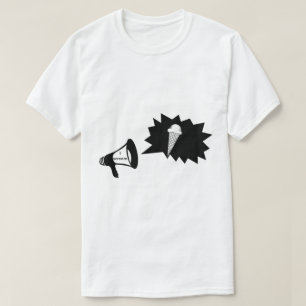 Camiseta Megaphone divertida: Yo Grito Hielo Cream Cloud Sh