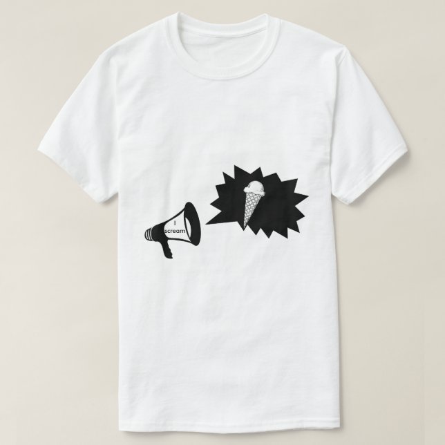 Camiseta Megaphone divertida: Yo Grito Hielo Cream Cloud Sh (Diseño del anverso)
