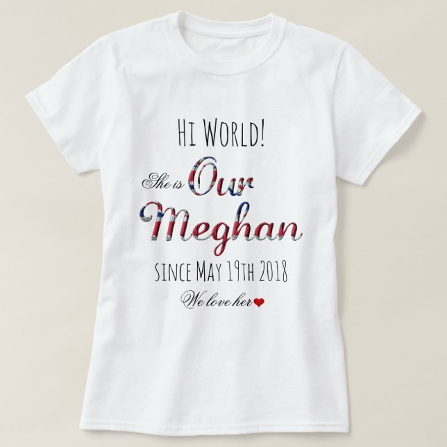 Camiseta Meghan Markle Prince Harry Royal Boda 19 de mayo (Diseño del anverso)