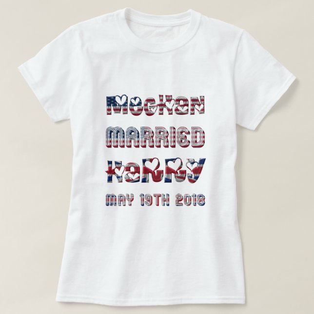 Camiseta Meghan Markle Prince Harry Royal Boda 19 de mayo (Diseño del anverso)