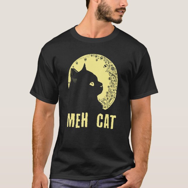 Camiseta Meh Cat   Cat   Humor Kitten Introvert Cat Mom (Anverso)