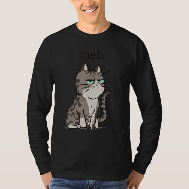 Camiseta Meh Cat  Feline  Kitten Adorable Kitty (Anverso)