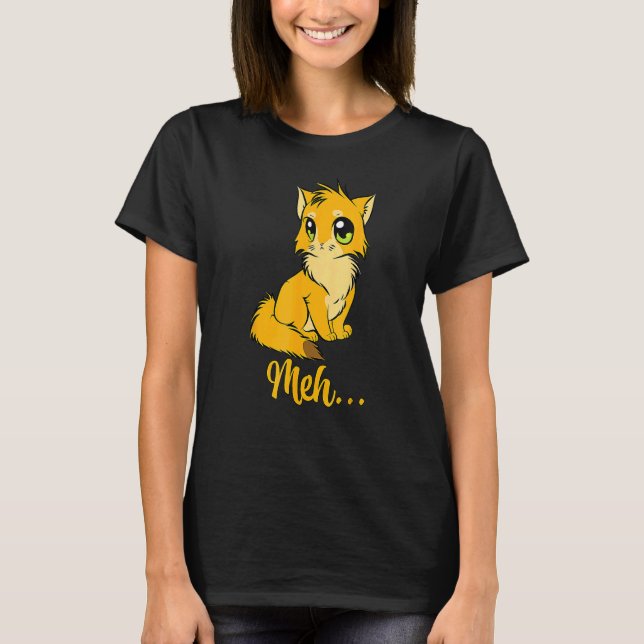 Camiseta Meh Cat Para Gato (Anverso)