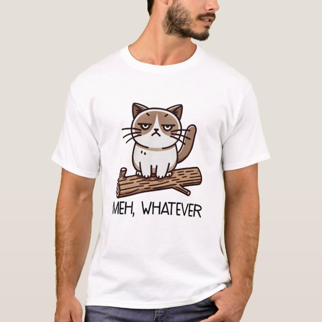 Camiseta Meh What Cat (Anverso)