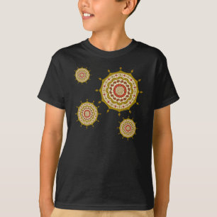 Camiseta Mehndi Fantasy Gold Kid's y Baby Dark Shirt