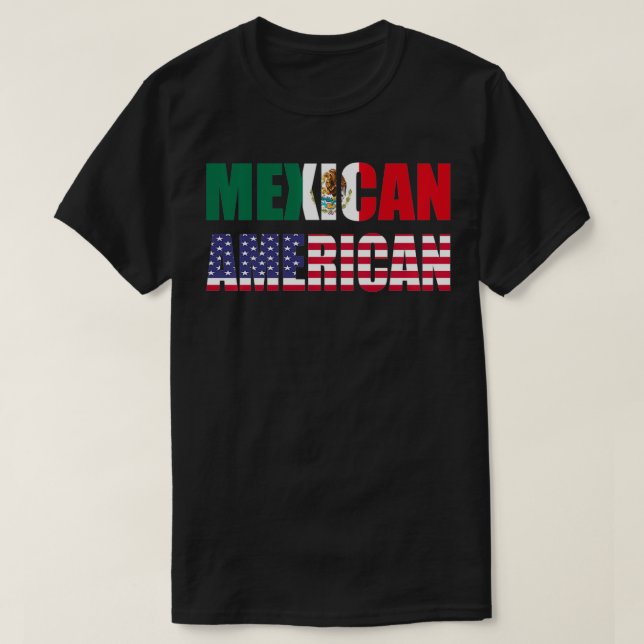 Camiseta Meican American Flag  (Diseño del anverso)