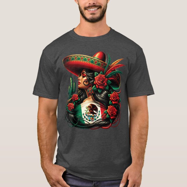 Camiseta Meico Flag Meican Hispanic Siesta Pride Viva Meico (Anverso)