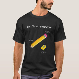 Camiseta Mein erster Computer Calculator Printer Gamer Inf