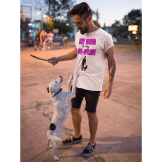 Camiseta Mein Hund ist mein Partner Pink Modernes Design