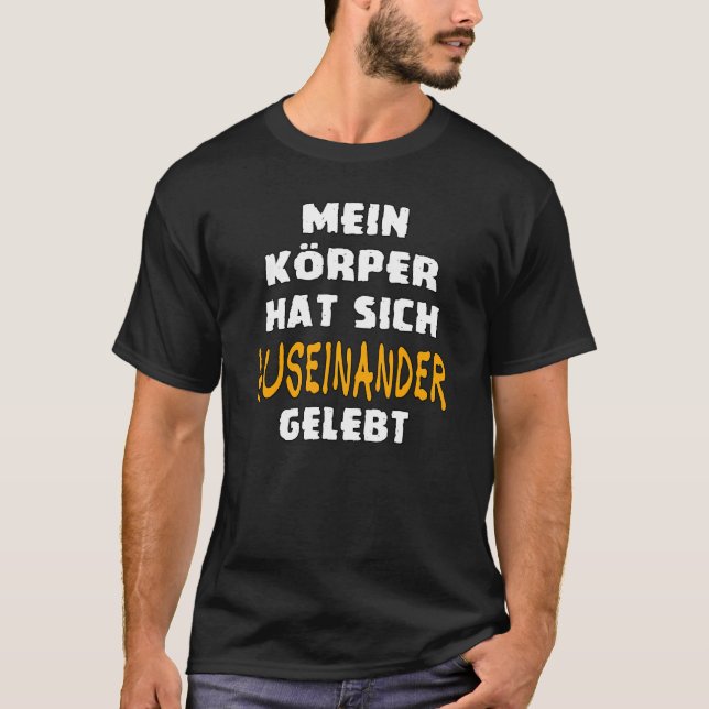 Camiseta Mein Körper Distinctive Slogan Quote [German Langu (Anverso)