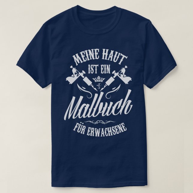 Camiseta Meine haut ein malbuch fur erwachsene (Diseño del anverso)