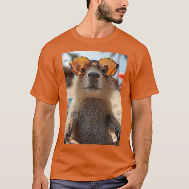 Camiseta Meister der Entspannung – Das relaxte Capybara (Anverso)