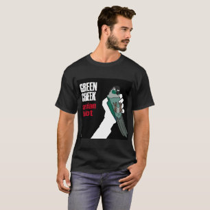 Camiseta Mejilla verde: Idiota aviar (turquesa)