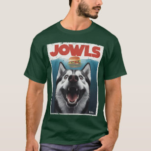 Camiseta Mejillas divertidas de Husky Siberiano Perro de Tr