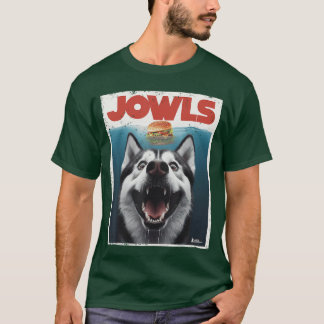 Camiseta Mejillas divertidas de Husky Siberiano Perro de Tr