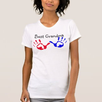 Camiseta Mejor Abuela con T-Shirt con Huellas Manuales