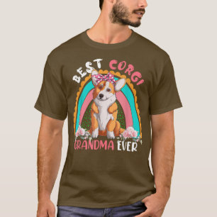 Camiseta Mejor Abuela Corgi Que Nunca Se Ha Ido Con Flores 