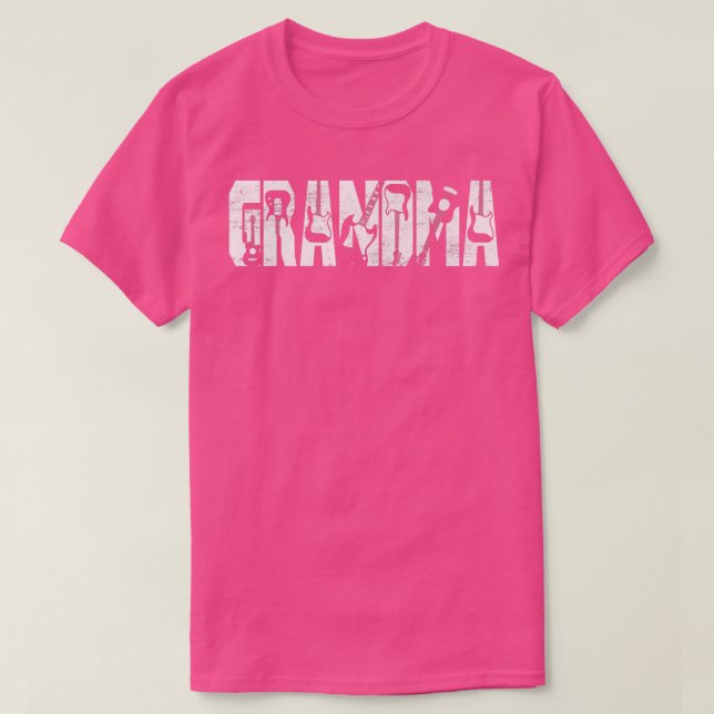 Camiseta Mejor Abuela De Guitaris En Problemas (Diseño del anverso)
