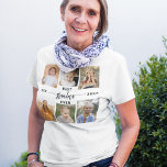 Camiseta Mejor Abuela de la Historia - Collage de fotos de<br><div class="desc">Celebra la "Mejor Abuela de la Historia" con esta camiseta personalizada de Collage de fotos de nietos. Este regalo reflexivo cuenta con un bello collage de preciadas fotos que capturan momentos especiales, complementado con un mensaje amoroso. Está construido con tejidos suaves y duraderos y ofrece a la vez confort y...</div>