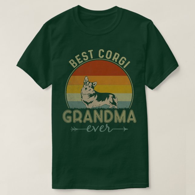Camiseta Mejor Abuela De Perro Corgi Para Mujeres Diseño Re (Diseño del anverso)