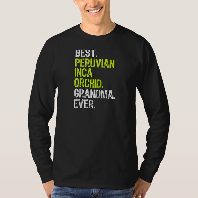 Camiseta Mejor Abuela Inca Orquídea Peruana Perro Perro Lov (Anverso)