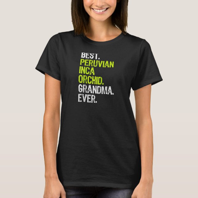 Camiseta Mejor Abuela Inca Orquídea Peruana Perro Perro Lov (Anverso)