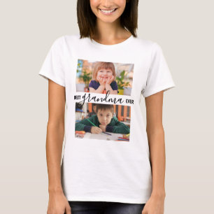 Camiseta Mejor Abuela Personalizada Nunca 2 Colaje de Fotos