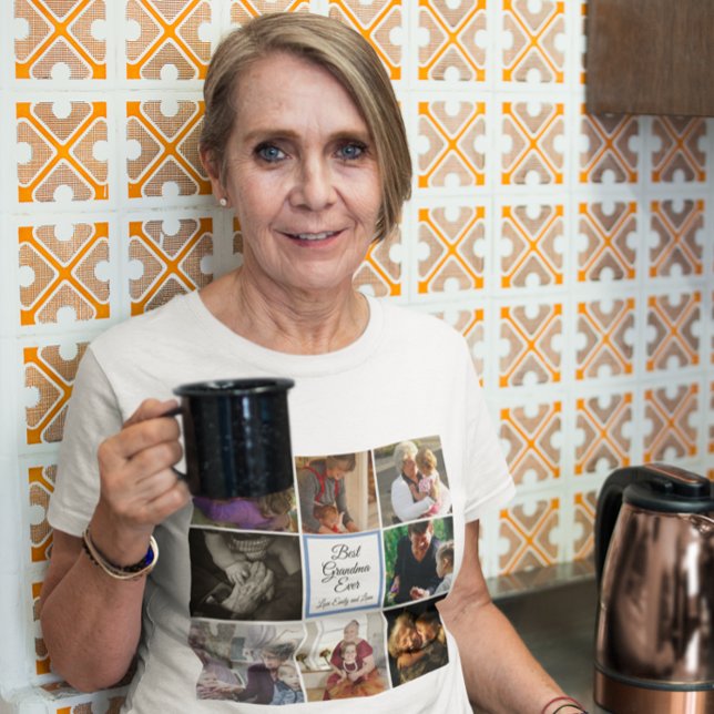 Camiseta Mejor abuela que nunca personalizado de collage de (Subido por el creador)