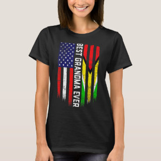 Camiseta Mejor Abuela Retro Jamás Mola de Bandera de Guyana