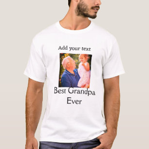 Camiseta Mejor abuelo, abuelo, abuelo... foto de regalo tex
