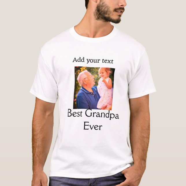 Camiseta Mejor abuelo, abuelo, abuelo... foto de regalo tex (Anverso)