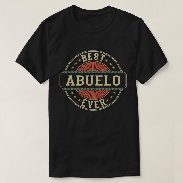 Camiseta Mejor Abuelo, abuelo español retro (Diseño del anverso)