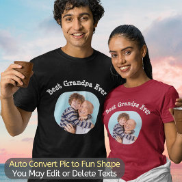 Camiseta Mejor abuelo alguna vez sube tu foto de la familia