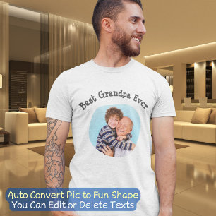 Camiseta Mejor abuelo alguna vez sube tu foto de la familia