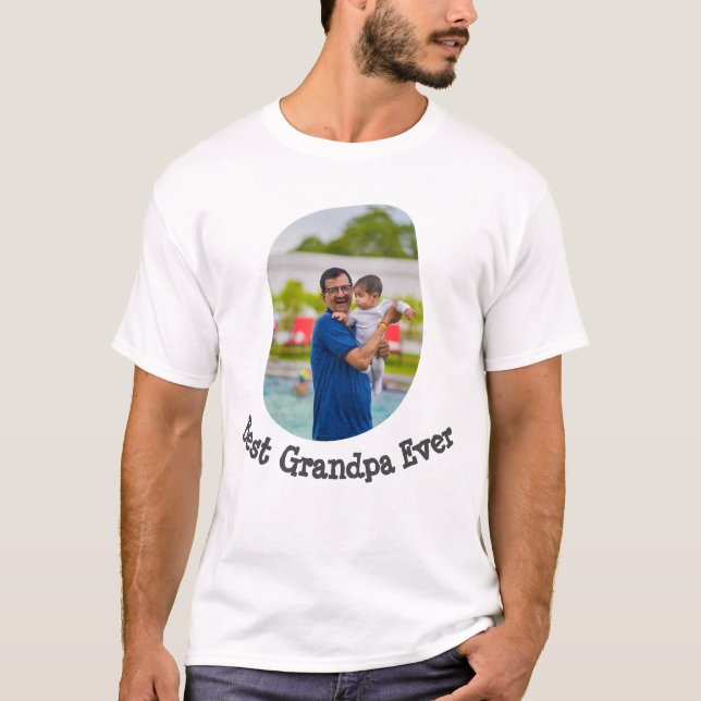 Camiseta Mejor abuelo alguna vez sube tu foto familiar (Anverso)