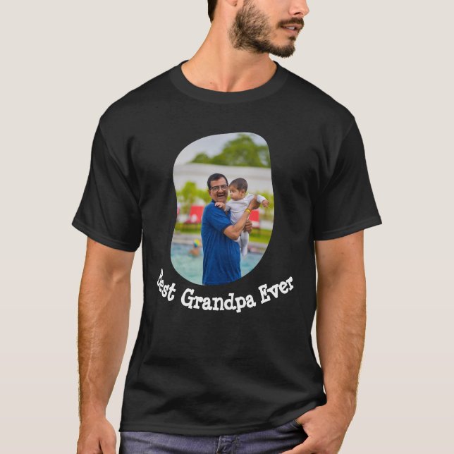 Camiseta Mejor abuelo alguna vez sube tu foto familiar (Anverso)