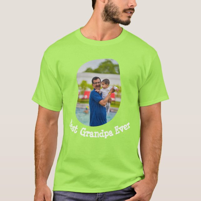 Camiseta Mejor abuelo alguna vez sube tu foto familiar (Anverso)