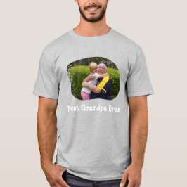 Camiseta Mejor abuelo alguna vez sube tu foto horizontal
