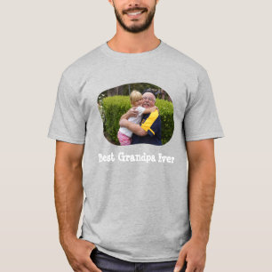 Camiseta Mejor abuelo alguna vez sube tu foto horizontal