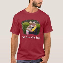Camiseta Mejor abuelo alguna vez sube tu foto horizontal