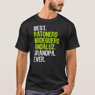 Camiseta Mejor Abuelo Andaluz de Bodeguero de Ratonero