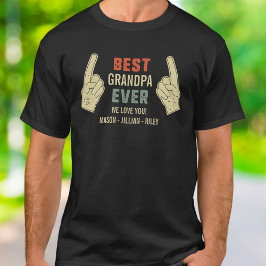 Camiseta Mejor Abuelo Apuntando Los Nombres De Los Grandes 