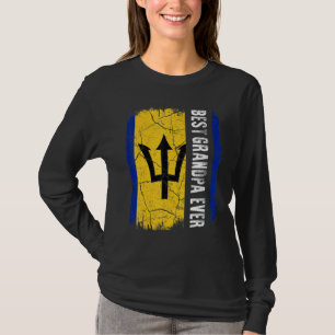 Camiseta Mejor abuelo barbadense que nunca Barbados bandera