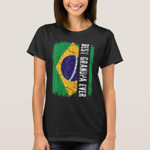 Camiseta Mejor abuelo brasileño que nunca Brasil bandera D 