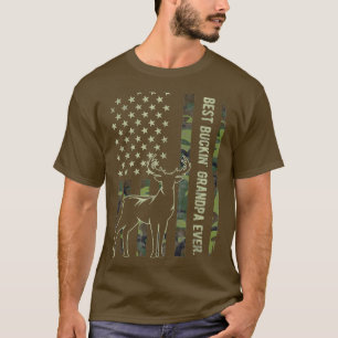 Camiseta Mejor Abuelo Buckin de la historia Bandera America